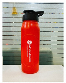 Red Plastic Water <b>Bottle</b> Flip Up <b>Straw</b> Cap Gym Sports <b>Drink</b> <b>Bottle</b> 600ML Bpa Free With Lid - Product Image 3