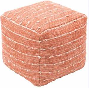 Pouf décoratif mural mobile en tissu de coton et bambou, motif feuillage minimaliste fait main, garni de balles en PU, pour chambre et salon - Product Image 6