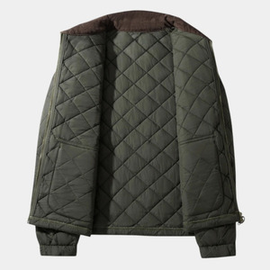 Chaquetas Acolchadas de Invierno para Hombre, Manga Larga, con Botones, Cierre de Cremallera, Bolsillos Laterales, Logotipo Personalizado, Venta al Por Mayor - Product Image 3