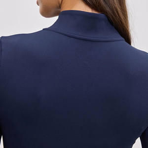 Conjunto de yoga sin costuras para mujer, de dos piezas, leggings de cintura alta, top corto de manga larga, ropa deportiva transpirable con puntos. - Product Image 6