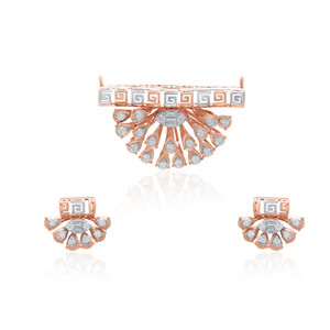 Conjunto de mangalsutra de diamantes talla pera al por mayor, joyería de oro Zota, colgante y pendientes de lujo para mujer, joyería de aniversario. - Product Image 1