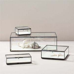 Handmade Vintage Brass Glass <b>Shadow</b> <b>Box</b> Hexagon Terrarium Wedding Ring <b>Box</b> Industrial Decorative Tabletop Cosmetic Organizer - Product Image 5