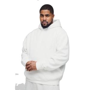 Winter Custom Streetwear Heavy Weight Boxy Thick 430gsm 100% Cotton Plain Dyed <b>Mens</b> Pullover <b>Hoodie</b> with Hood - Product Image 1