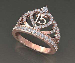 แหวนเงินแท้ 925 สุดหรูสำหรับงาน Quinceanera 15 ปี ดีไซน์มงกุฎเจ้าหญิง ประดับเพชร CZ สวยงาม เหมาะเป็นของขวัญ - Product Image 4