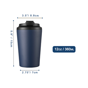 Gobelet à café isolé en acier inoxydable de 360ml 12oz avec couvercle - Product Image 6