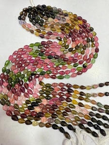AAA Multi Tourmaline Faceted Straight <b>Drill</b> Drops 7-15 mm Natural Gemstone For Jewelry Making At Wholesale Price - Product Image 2