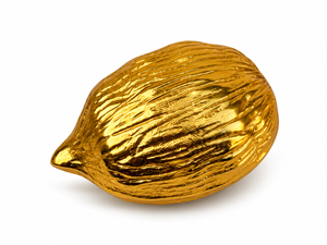 Boîte à fruits secs en aluminium artisanale en forme de noix de coco, décorative dorée, conteneur de rangement pour noix, boîte cadeau de luxe pour la maison - Product Image 6