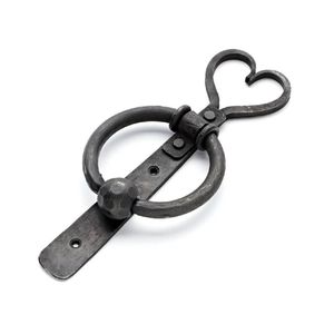 Pomo de puerta de hierro forjado a mano con diseño moderno y elegante, acabado con recubrimiento en polvo, para realzar la entrada principal, también apto como tirador de gabinete. - Product Image 6