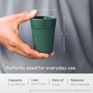 Juego de Tazas de Té Modernas de 6 Piezas con Soporte Metálico, Juego de Tazas Coloridas con Soporte para Servir Té y Café, Elegante Juego de Vasos para Bebidas de Cocina - Product Image 6