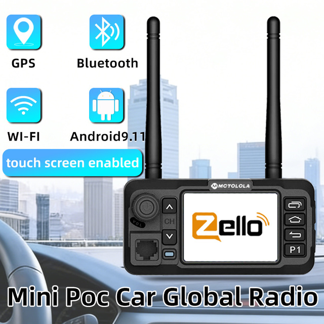 4GZello Android 9.11 System Wireless Touch Screen Car Radio Supports WiFi Bluetooth, GPS Mini Car Radio Suitable for Global Cars