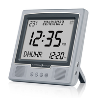 Horloge numérique d'appel à la prière AL FATIHA FAJ-115, avec 5 prières quotidiennes et fonction d'appel à la prière automatique