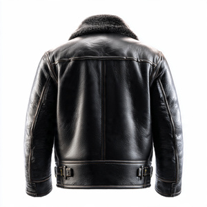 PREMIUM FUR <b>LEATHER</b> <b>JACKET</b> HEAVY DUTY FOR FORMAL WEAR. This one Screams Money and Durability. Winter <b>Jacket</b> that actually lasts - Product Image 4