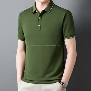 Diseño personalizado de los hombres al por mayor de polos de color sólido de manga corta de algodón de alta calidad barato transpirable Golf Polo camisetas para hombres - Product Image 2