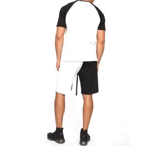 Mens Color Block Raglan <b>T</b> <b>Shirt</b> And Shorts Set Athletic Casual Two Piece Sportswear Outfit - Product Image 3