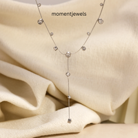 Collier chaîne à maillons en zircon en acier inoxydable 304 plaqué or rose, bijou tendance avec pendentif pour femme, cadeau de fête