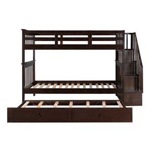 Letto a castello doppio con letto estraibile singolo per adulti, per camera da letto e dormitorio, vecchio SKU LP000209AAP - Product Image 6