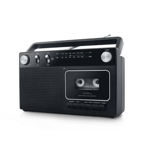 ODM Portable <b>Retro</b> Design AM FM Analog Radio Player 3.5mm Aux-in Jack Auto Stop Cassette Recorder Built-in Mic AC/DC Operated - Product Image 2