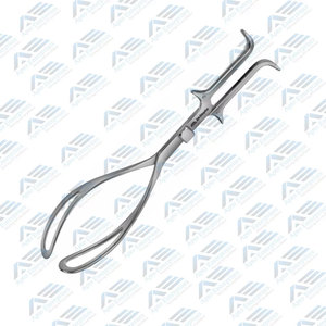 Retractor para Ginecología Profesional Manual Kielland de 16.75 Pulgadas, Pinza Obstétrica Curva de Acero Inoxidable con Certificación CE - Product Image 3