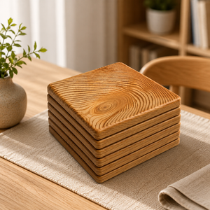 Square Pine <b>Decking</b> Board <b>Brushed</b> Wood Grain Minimalist Design Water Resistant Outdoor Use Dual Lock Interlocking - Product Image 1
