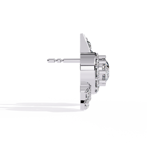 Pendientes Exclusivos de Diamantes Redondos Cultivados en Laboratorio, Certificados por IGI, Color D E F, Claridad VVS VS, Oro, Oro Rosa, Oro Blanco, Plata para Mujer - Product Image 6