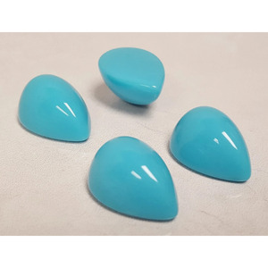 Turquesa Natural Premium en Forma de Pera, Cabujón de 9x7 mm, Piedra Suelta para Joyería Hecha a Mano, Anillos, Colgantes, Aretes - Product Image 1