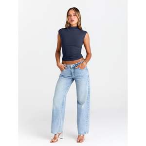 FOXA 2025 Women's Sleeveless Tank <b>Tops</b> Knitted Fabric <b>Mock</b> <b>Neck</b> and Cute Shirt Design for Spring Summer Y2K Outfits 2025 - Product Image 4