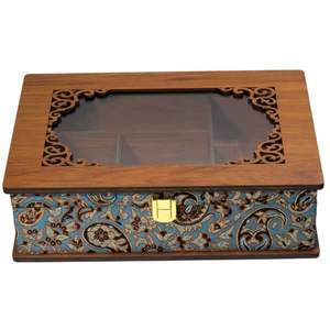 Moderno Recipiente de Madera y Acrílico para Frutos Secos con Tapa Transparente para Almacenamiento y Organización de Alimentos en el Hogar - Product Image 1