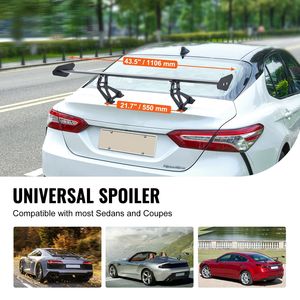 Spoiler Posteriore Universale in Alluminio da 43,3 Pollici, Ala GT Leggera e Regolabile, Spoiler Auto a Singolo Livello - Product Image 2