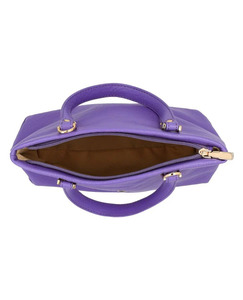 Sacs à main d'épaule et bandoulière pour femmes en cuir véritable violet, haute qualité, imperméables, avec fermeture éclair, logo personnalisable, collection 2026 - Product Image 3