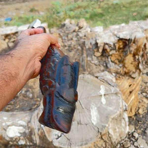 Hache Viking de Qualité Industrielle, Style Nordique, Hache à Barbe, Lame en Acier Carbone, Design Gravé sur Bois pour Décoration Intérieure et Collection - Product Image 5