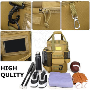 Bolsa de béisbol de gran capacidad para viaje con compartimentos separados para zapatos y pelota, correas de hombro ajustables - Product Image 6