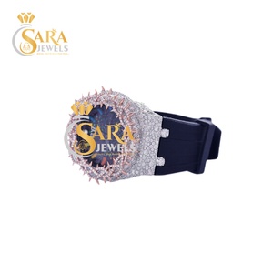 <b>Customized</b> Luxury Iced Out VVS Moissanite Diamond Two Tone Stainless Steel <b>Automatic</b> Hip Hop <b>Watch</b> Limited Edition - Product Image 3