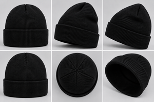Gorros Cálidos de Invierno 100% Acrílicos con Estampado por Sublimación, Etiqueta Personalizada, Tejidos, para Hombre y Mujer, con Patrón Geométrico, Lisos, con Puño Acanalado - Product Image 6