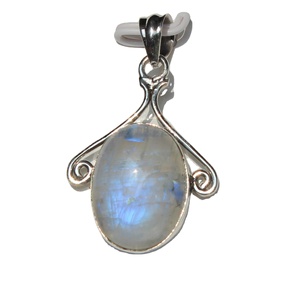 Natural Moonstone Pendant Necklace Signature Gem Piece Healing <b>Crystal</b> <b>Top</b> Grade Unisex Artisan Gemstone Jewelry Sterling Silver - Product Image 6