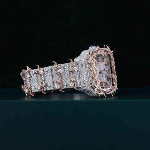 Montre de luxe pour homme, design personnalisé, bijoux hip-hop, montre en diamant moissanite pour rappeurs, montre en acier inoxydable - Product Image 2