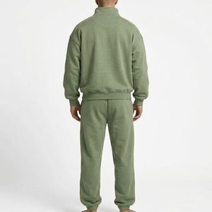 Wholesale Blank Oversized Sweatsuit Cotton Baggy Zip up Hoodie and <b>Sweatpants</b> <b>Sets</b> Tracksuits for Men - Product Image 3