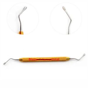 สิ่วขูดเคลือบสีสำหรับงานทันตกรรม BISONS ทำจากเหล็กกล้าไร้สนิม ใช้สำหรับขูดเคลือบฟัน ใช้ในงานผ่าตัด สามารถนึ่งฆ่าเชื้อได้ - Product Image 2