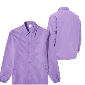 Customized Purple Solid Color <b>Coach</b> Jacket with Custom Embroidered Logo Winter Crossing Line <b>Coaches</b> Jacket Available For Sale - Product Image 1