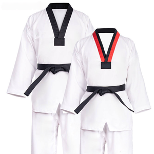 Uniforme de Taekwondo Dobok de Alta Calidad y Durabilidad, Unisex, Blanco, de Algodón Transpirable, Ropa de Artes Marciales, Logotipo Personalizado, Producción Rápida, 240g - Product Image 1