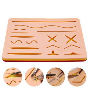 Complete Electric Suture Practice Kit Stainless Steel Instruments Pre-Cut Wounds <b>Pad</b> for Medical Veterinary Student Training - Product Image 3