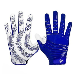 Gants de football américain personnalisés - Protection sportive en cuir synthétique, gants de receveur, sublimation, silicone, gants de football américain - Product Image 4