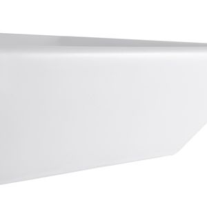 Évier en porcelaine blanche carré de 410 mm de long pour vaisselle et assiettes - Product Image 3