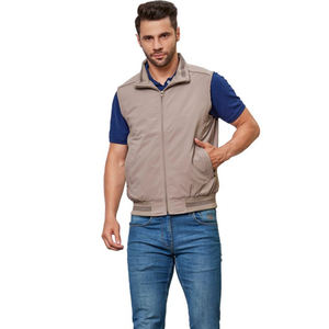 Veste épaisse pour homme avec fermeture éclair intégrale, col design, poches latérales, coupe ajustée, vêtements d'hiver, vêtements décontractés, vestes sans manches pour homme - Product Image 6