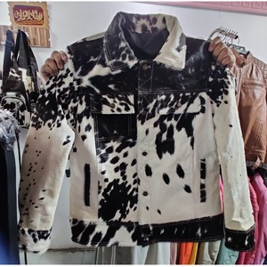 Chaqueta de Motociclista de Cuero Vacuno para Hombre, Cuello Camisero, Cierre de Cremallera, Estampado Animal, Ropa de Invierno, Corte Ajustado, Forro de Piel Sintética - Product Image 6