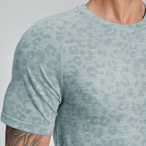 CIYING – haut de course à manches courtes pour hommes, vêtements de sport à séchage rapide, chemise de sport en jacquard sans couture, vêtements d'entraînement pour la salle de sport et le fitness - Product Image 5