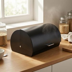 Boîte à pain en métal avec couvercle rabattable, anti-poussière, pour la conservation de la fraîcheur, récipient de stockage alimentaire pour la cuisine - Product Image 4