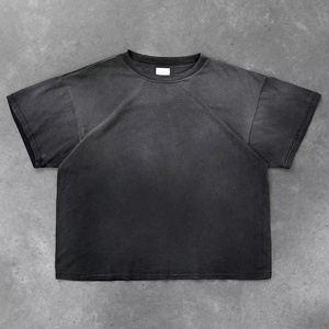 เสื้อยืดวินเทจทรงโอเวอร์ไซส์แบบยูนิเซ็กซ์ สไตล์ย้อมสีแบบแอซิดวอช  ผ้าหนา  แบบสั่งทำพิเศษสำหรับผู้ชาย - Product Image 2