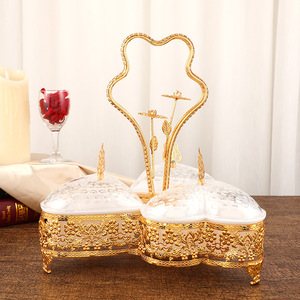 Gold <strong>Cake</strong> Plate <strong>Stand</strong> 2 Tier <strong>Cake</strong> Tools Wedding Glass <strong>Cake</strong> <strong>Stand</strong> <strong>Set</strong> Wholesale - Product Image 4