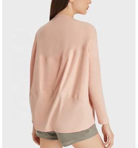 Camiseta de Yoga de Manga Larga para Mujer, Camiseta Deportiva Ligera de Verano, Blusa Holgada para Correr y Hacer Ejercicio - Product Image 2