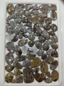 Jaspe Mariposa Australiano Natural, Cabujones Sueltos de Diferentes Formas y Tamaños, Gemas Hechas a Mano, Certificadas por Terceros de NK GEMS - Product Image 3